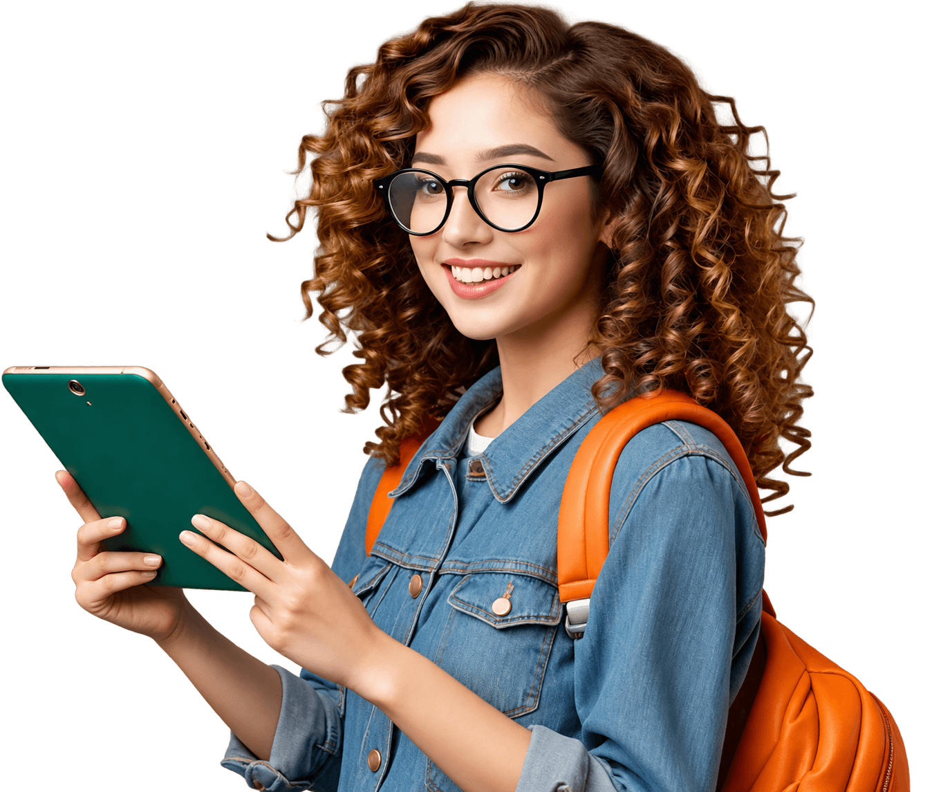 Student with tablet